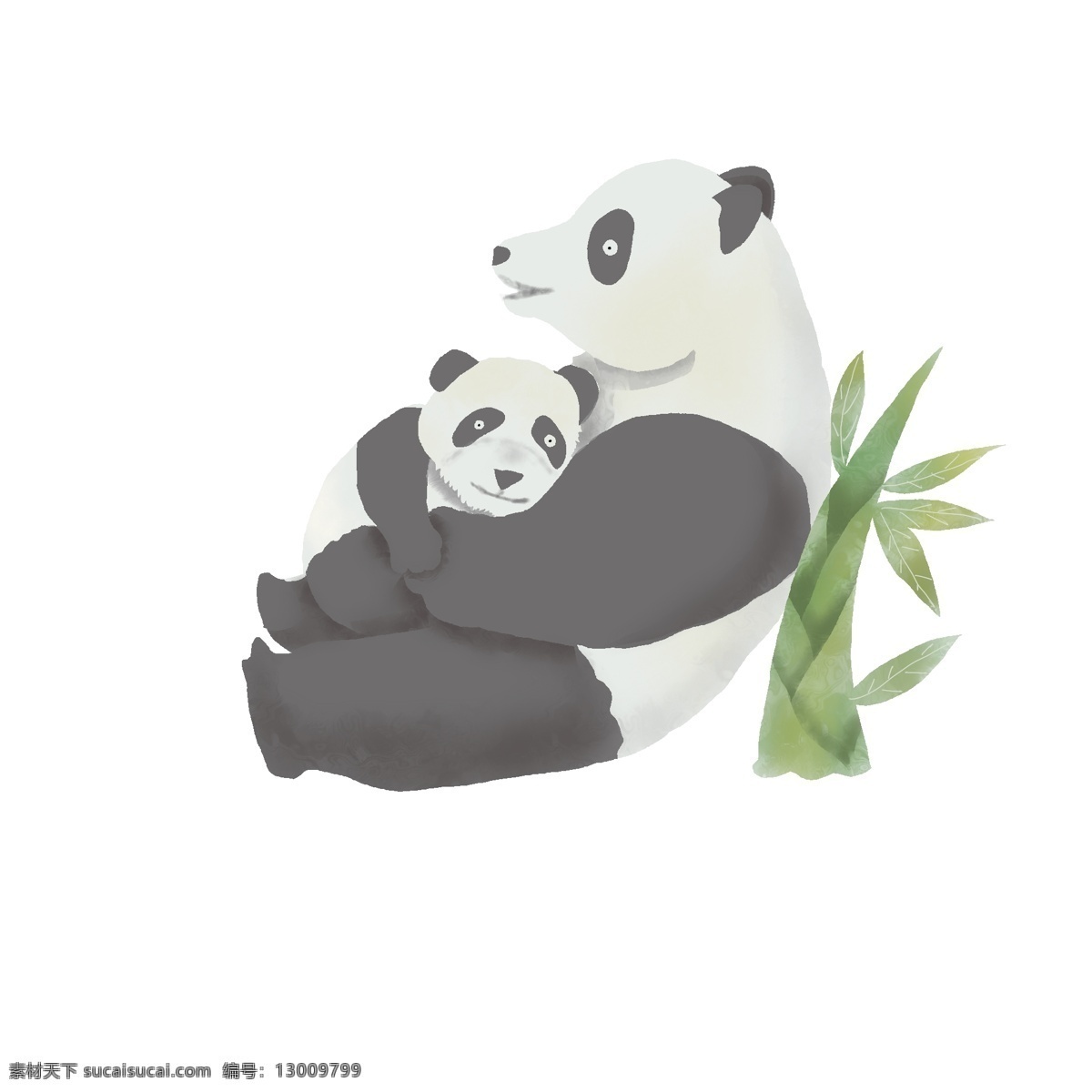 熊猫 母亲 抱 小熊猫 依靠 竹子 元素 母爱 动物 母亲节 国宝 温馨 可爱
