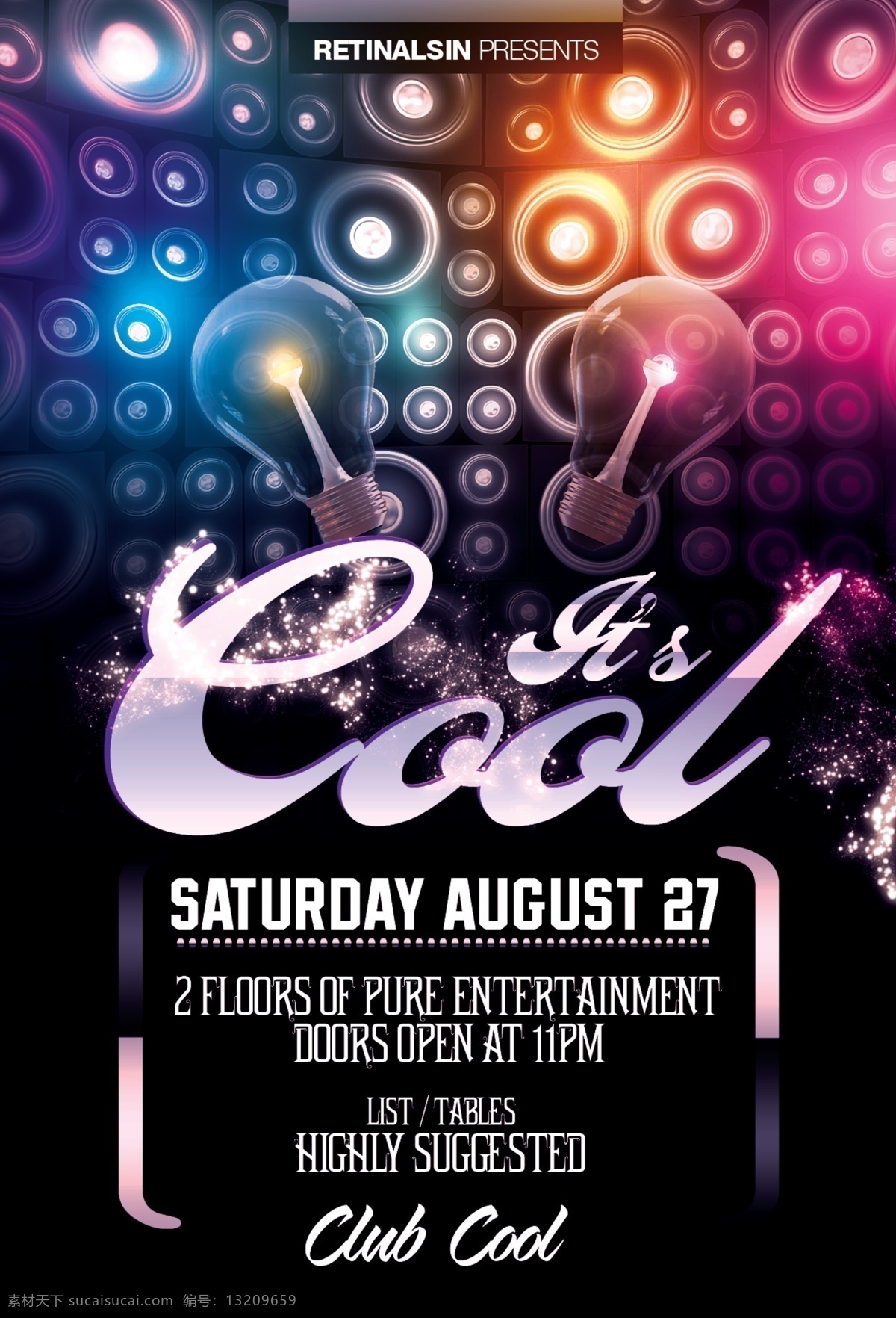 夜店派对海报 cool club 派对海报 动感 音响 话筒 时尚 音符 摇滚 夜店 俱乐部 聚会 派对 party 宴会 音乐 音乐节 狂欢 现场 跳舞 潮流 酷炫海报 演出海报 酒吧海报 时尚招贴 光线 炫光 灯光 舞台 ktv 激情 刺激 报设计 广告设计模板 源文件