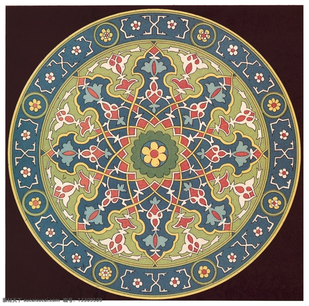 经典 花纹 古典图案 超高清 盘子 复杂 对称 旋转 tif格式 底纹边框 花边花纹