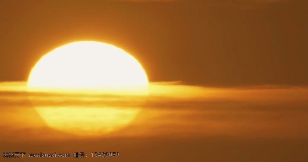 日出 太阳 云彩 唯美 高清日出 金色太阳 黄色天空 视频 非线性编辑 多媒体设计 源文件 mov