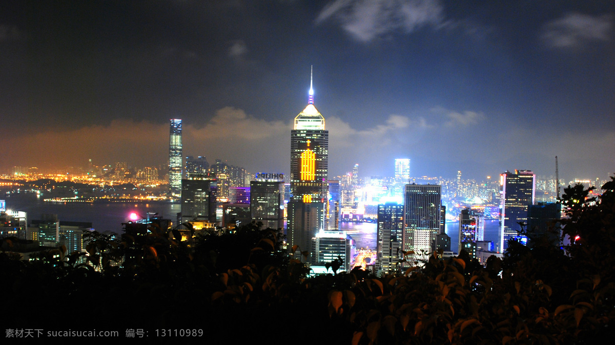 维多利亚港 夜色 香港 太平山 港岛 九龙 港湾 维多利亚湾 高层大厦 灯火辉煌 水泥森林 东方之珠 繁荣 繁华港口 旅游 夜生活 都市 国内旅游 旅游摄影