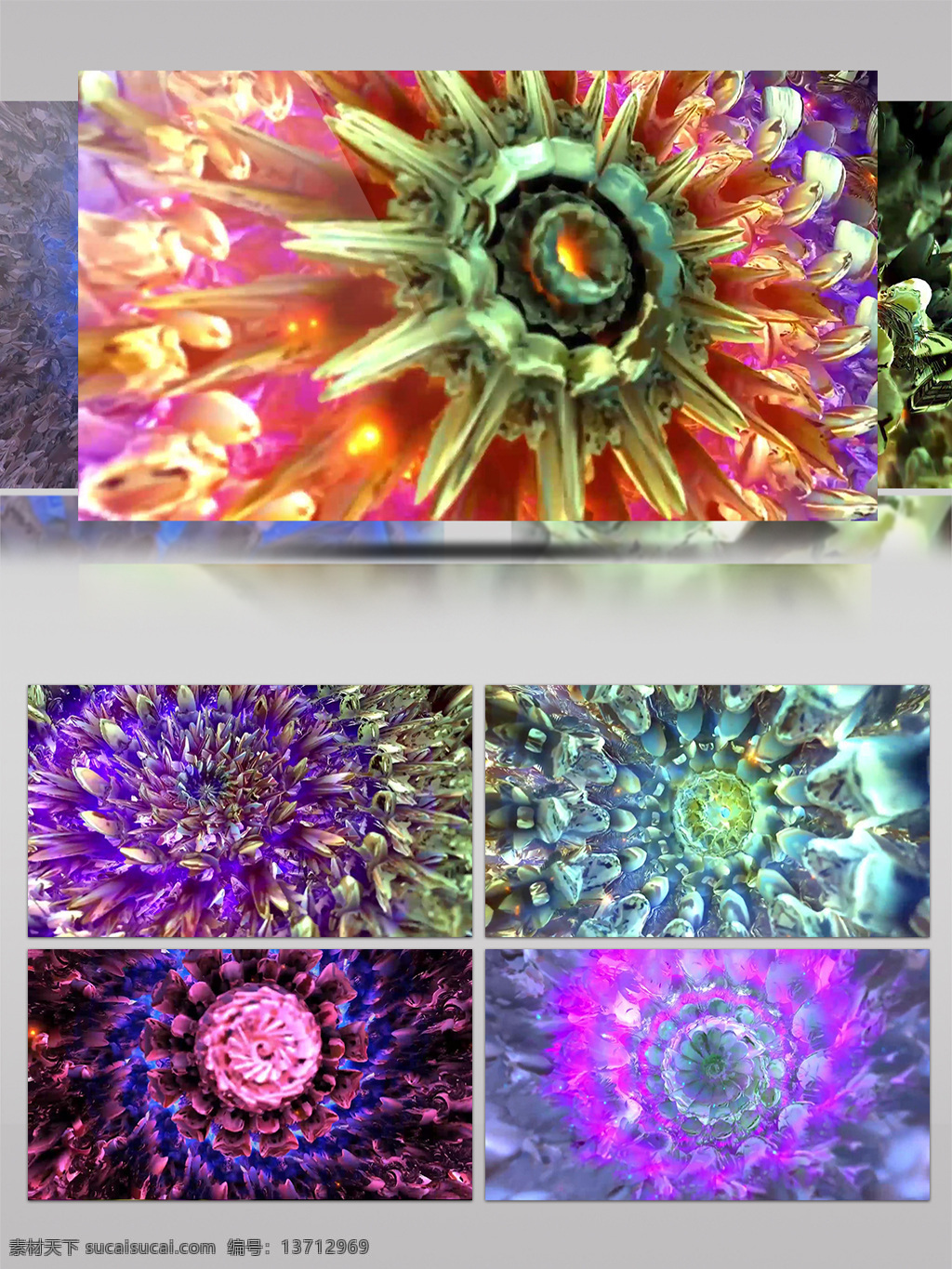 3d 玻璃 质感 花朵 开放 水晶 动画 科技 三维 3d质感 c4d