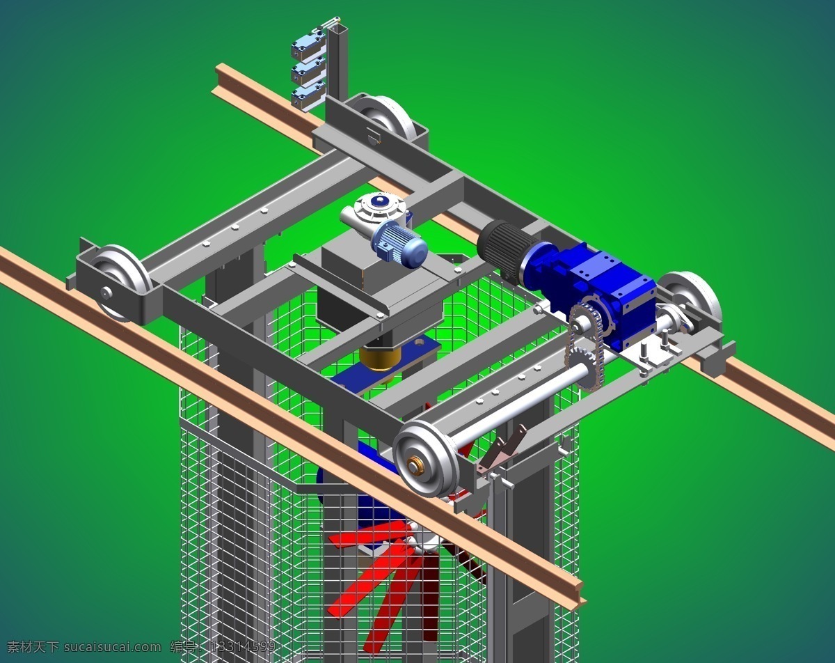 种 悬挂 工具 工业 混凝土 机器 砖 块 cad素材 cad