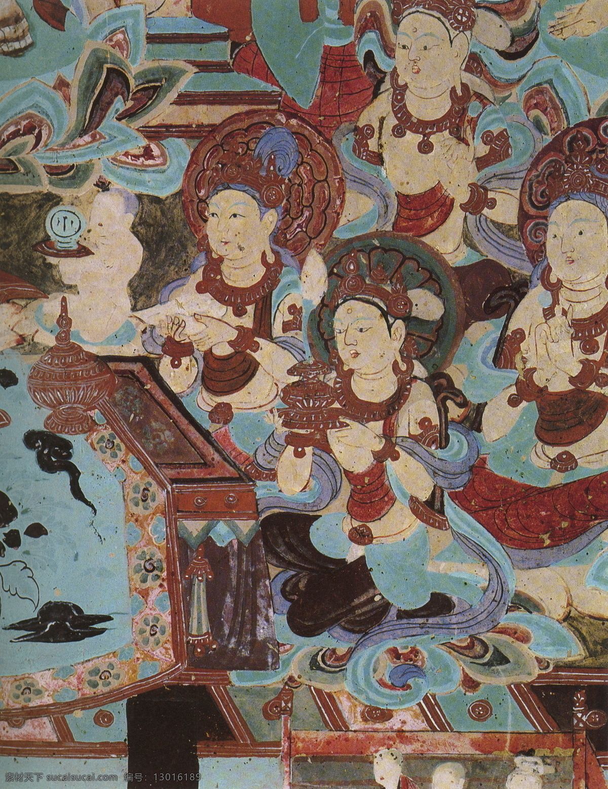 中国古典 佛教 壁画 佛教壁画 设计素材 壁画世界 书画美术 灰色