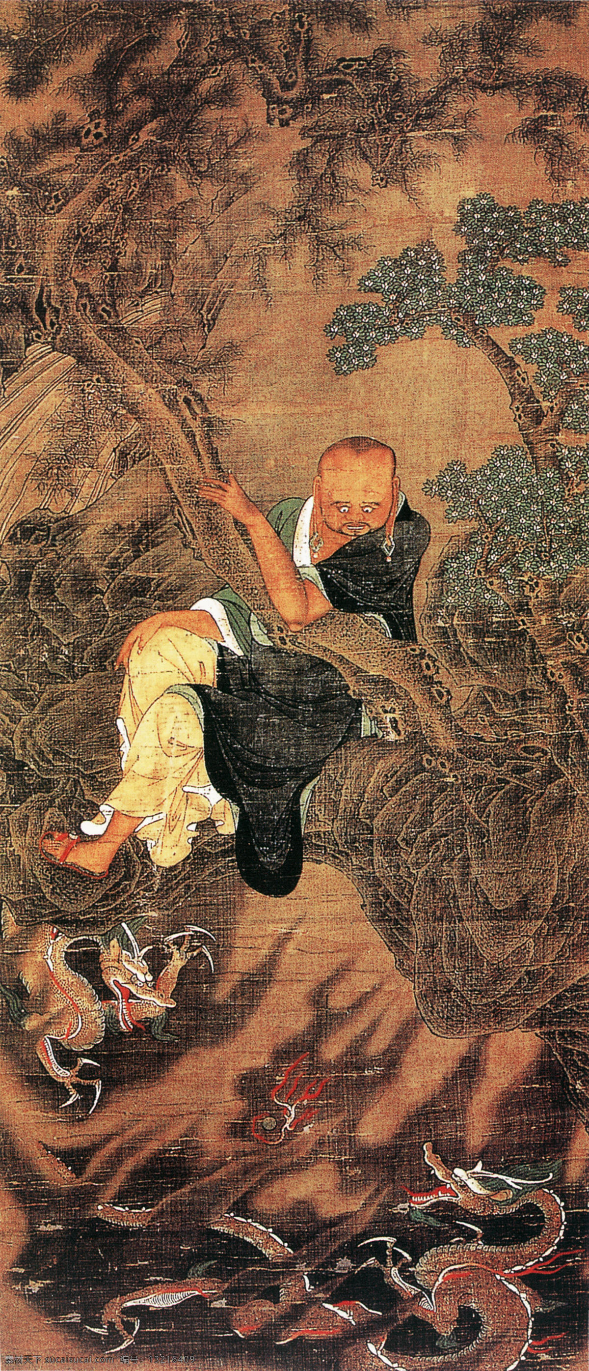 古代 人物 龙 插画 背景 国画 油画 手绘 素描 装饰画 无框画 中国风 油墨 破旧 书画文字 文化艺术