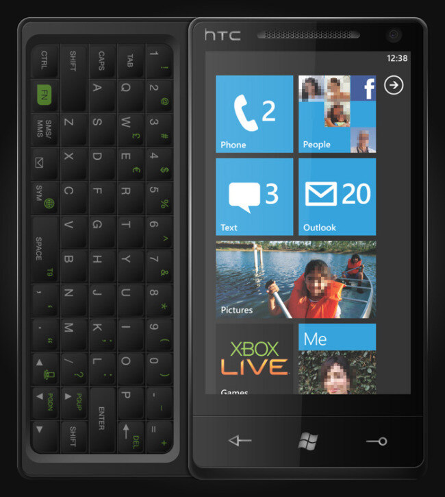 智能手机模型 htc 手机 模型 wp8手机 wp8界面 键盘 滑盖 触屏 黑色