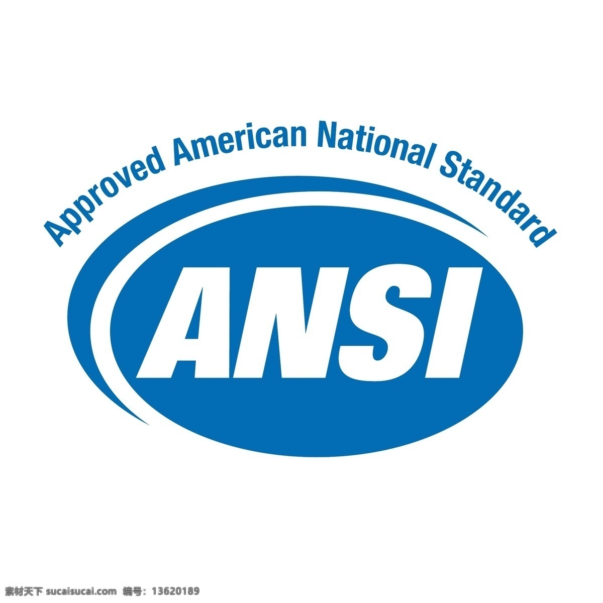 美国 国家标准 ansi 批准 免费 认可 标志 白色