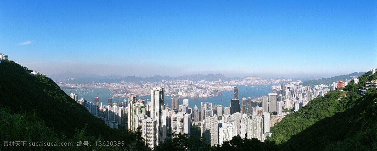 风景 宽幅风景图 美境 宽阔 城市鸟瞰图 高楼大厦 天空 自然风景 自然景观 黑色