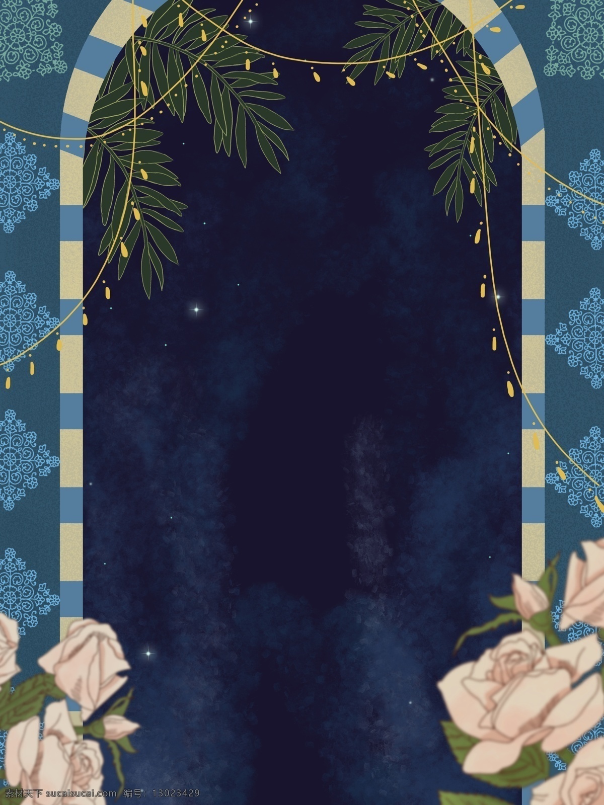 彩绘 朋 灯 花朵 背景 拱门 彩灯 活动 广告背景 彩绘背景 psd背景 特邀背景 促销背景 背景展板图 背景图