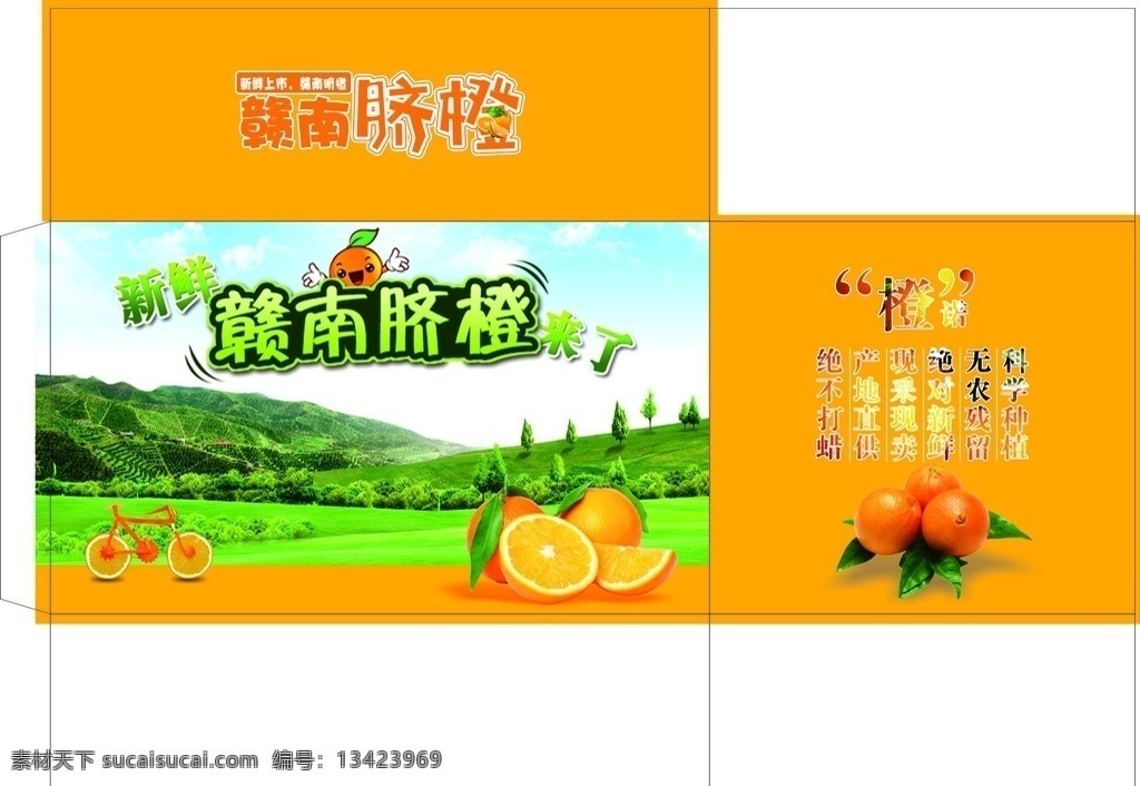 赣南脐橙包装 脐橙 包装 赣南脐橙 包装设计