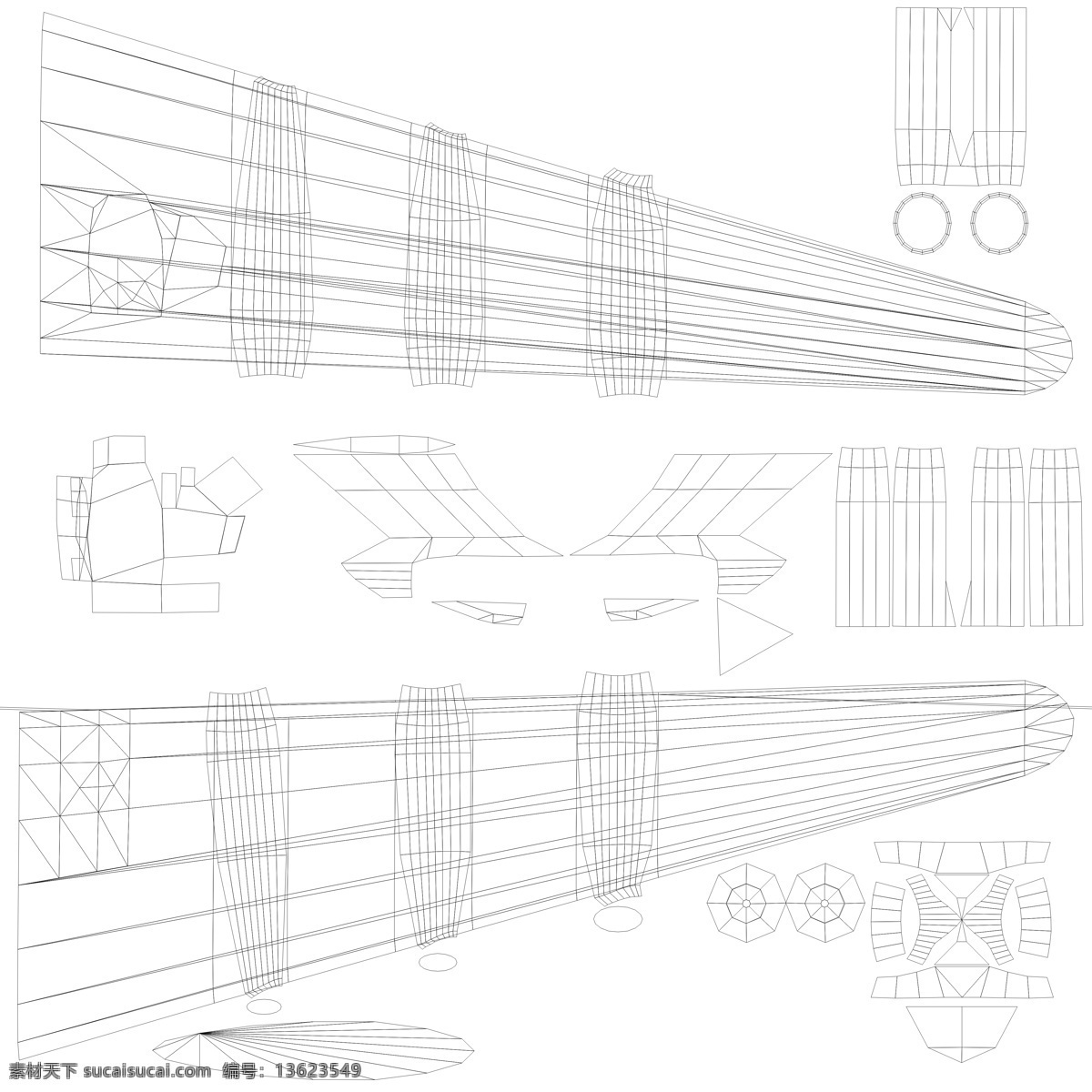 for b36 军事模型 轰炸机 hexagon 空军武器库 3d模型素材 其他3d模型