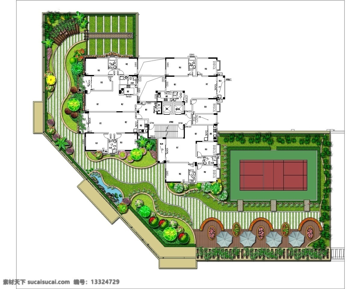 屋顶绿化 平面图 屋顶花园 露台设计 绿化 psd分层 园林效果图 景观设计 园林设计 环境设计 源文件