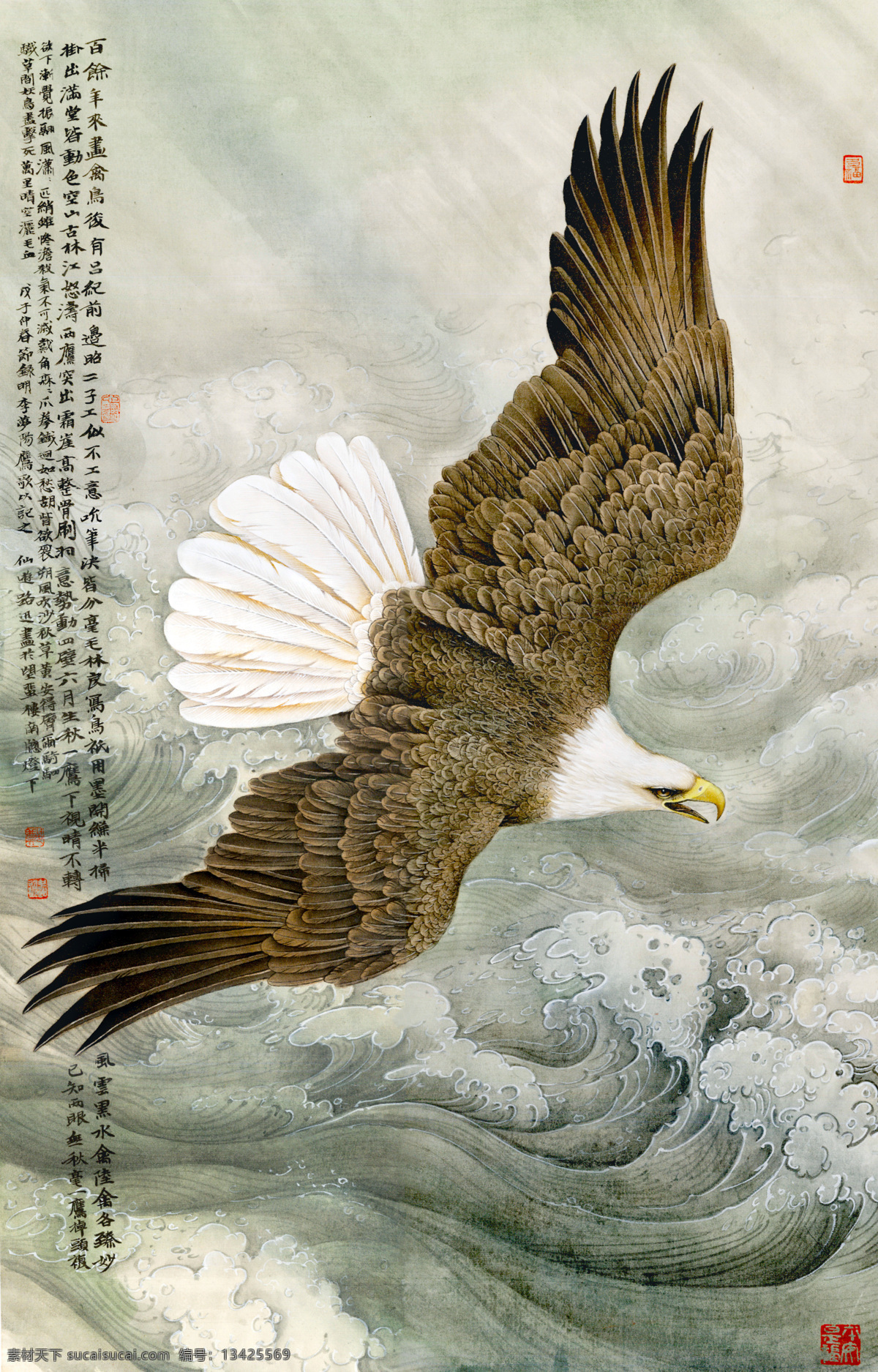 郑 路 迅 猛禽 鹰 工笔画 青海 啸声 郑路迅 青海啸声 国画 工笔 绘画 书法 文化艺术 绘画书法