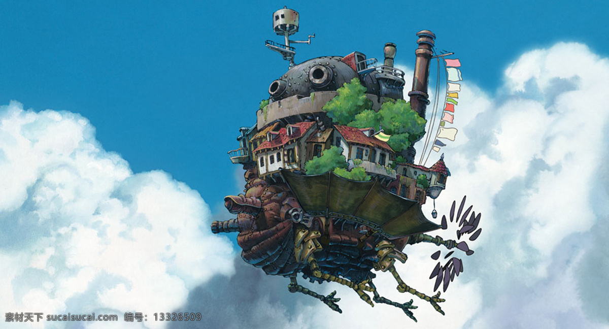 哈尔 移动 城堡 移动城堡 呼啸山城 苏菲 宫崎骏 动画设定 日本动画 电影海报 动漫动画