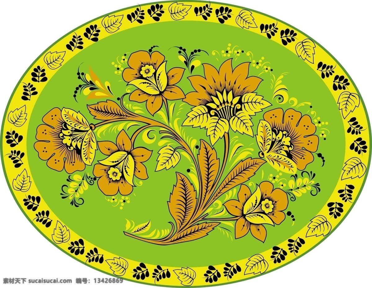 中国 古典 花纹 器皿 古玩 花朵 模板 设计稿 素材元素 中国风 碗 枝叶 源文件 矢量图