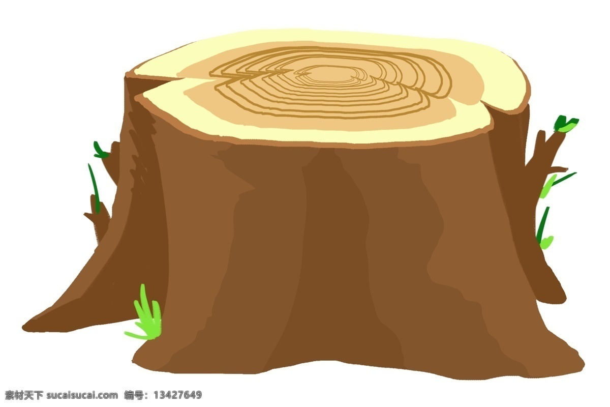 木质 木墩 卡通 插画 木质插画 卡通插画 木头 树木 材料 木材 木质的木墩 漂亮的木墩
