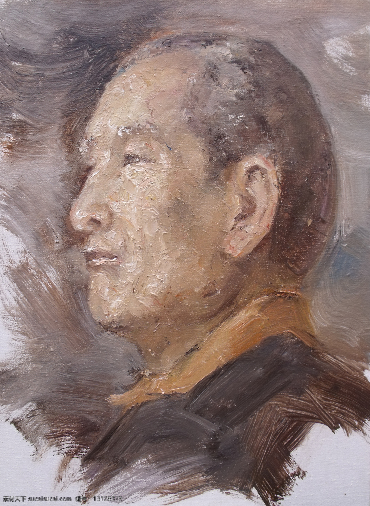 老人 头像 绘画书法 老人头像 男 文化艺术 油画 家居装饰素材