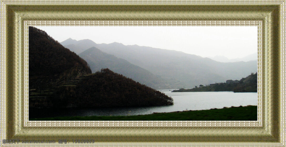 山清水秀 风景 山水 四川 中国 家居装饰素材 山水风景画