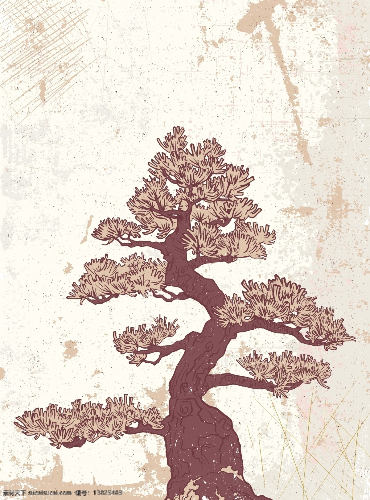 日本 背景 矢量 插图 矢量图 花纹花边