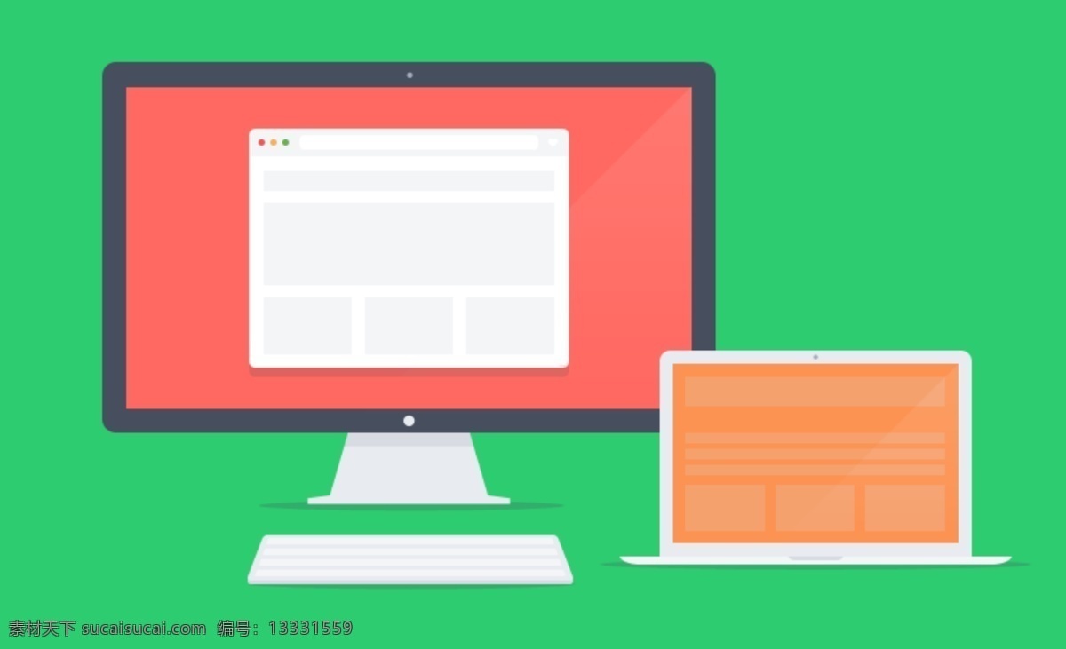 扁平化 模型 ui素材 电脑 扁平化模型 手机 app