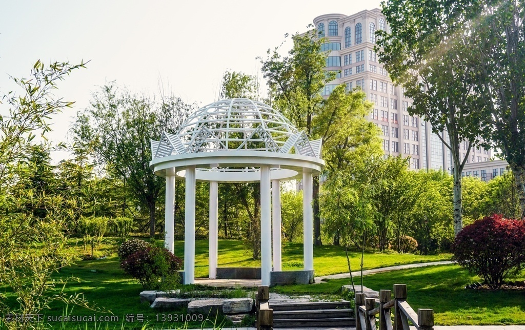 凉亭公园 植物 亭子 城市 公园 景物 建筑园林 园林建筑