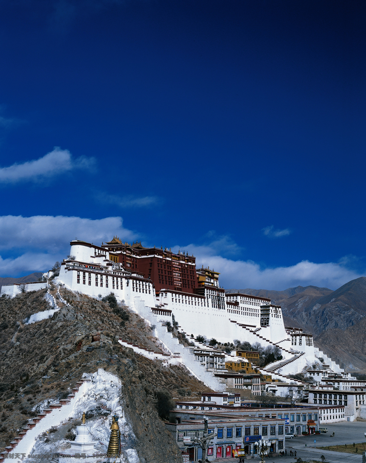 布达拉宫 自然景观 风景名胜 摄影图库