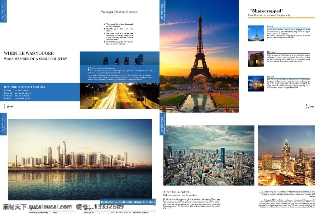 城市 简约 画册设计 画册 英文 排版 indesign