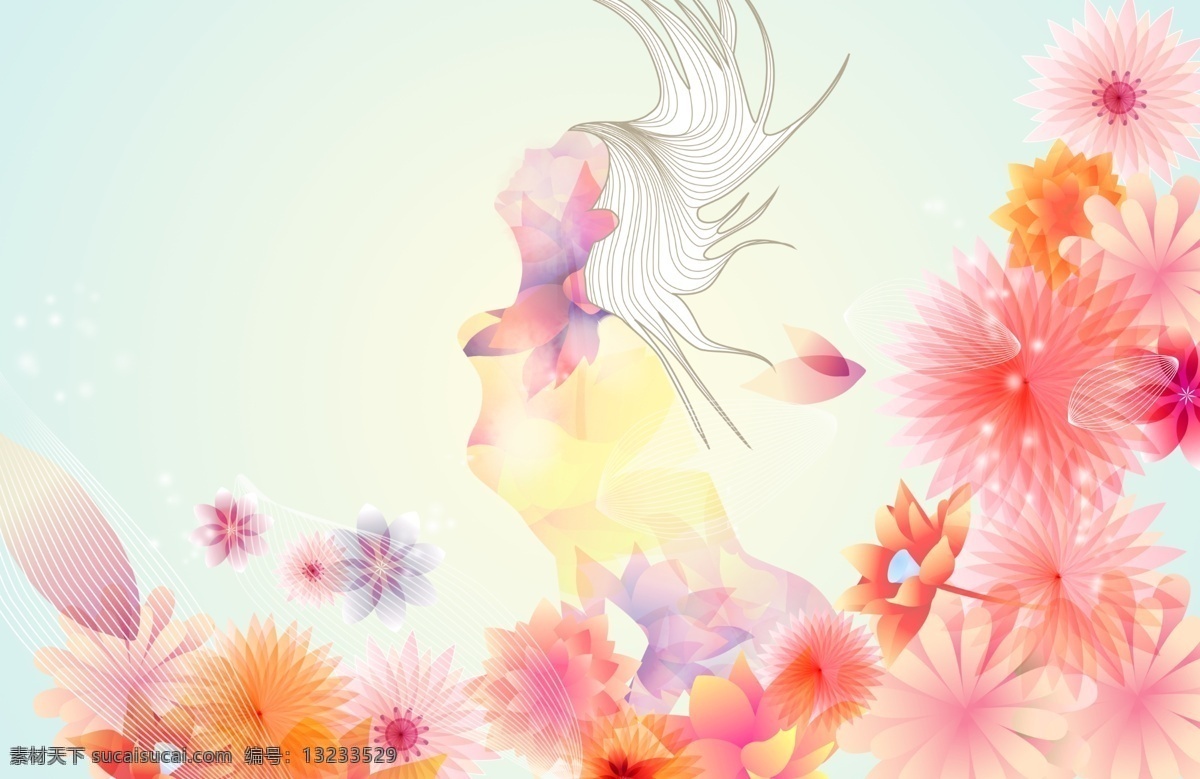 花 花朵儿 鲜花绿叶 插画 插画创意 美术 美术创意 色彩 色彩创意 分层素材 花纹 花纹插画 印花 手绘花 装饰花 水墨花 水墨花设计 水墨花模板 水墨花纹 花朵 印染 传统花纹 花儿 美女 背景 花边 生物世界 花草