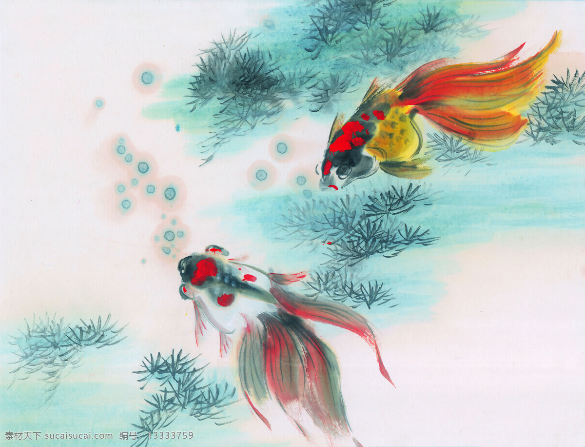 中华 艺术 绘画 古画 鱼水 生 金鱼 螃蟹 中国 古代 传统绘画艺术 美术绘画 名画欣赏 水彩画 水墨画 文化艺术