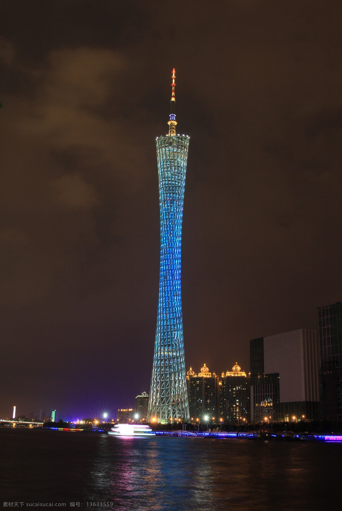 广州塔夜景 广州塔 小蛮腰 夜景 珠江 广州夜景 广州 小 蛮 腰 建筑景观 自然景观 黑色