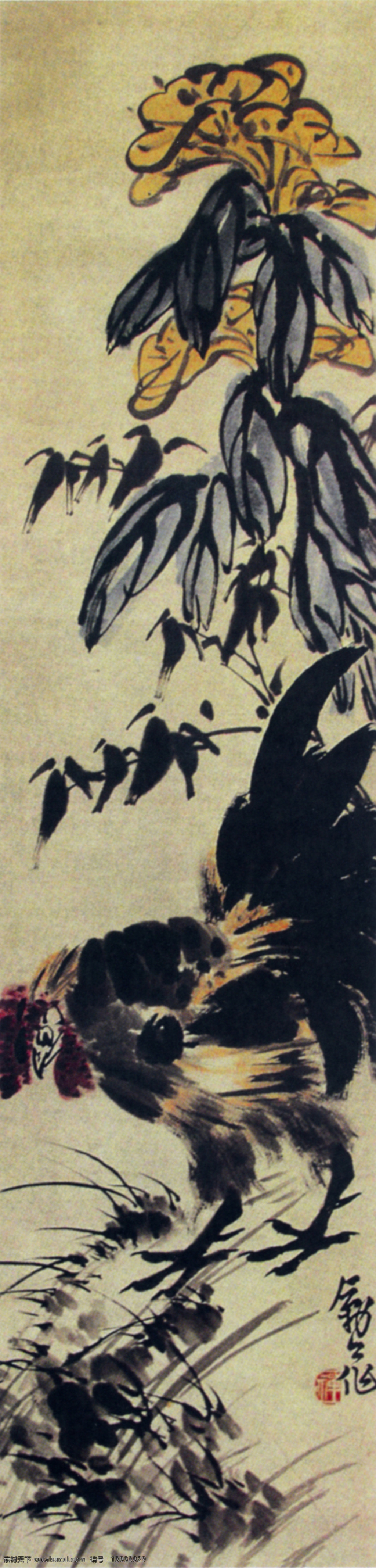 春夏秋冬 冬 大师 国画 绘画 书法 文化艺术 作品 李苦禅