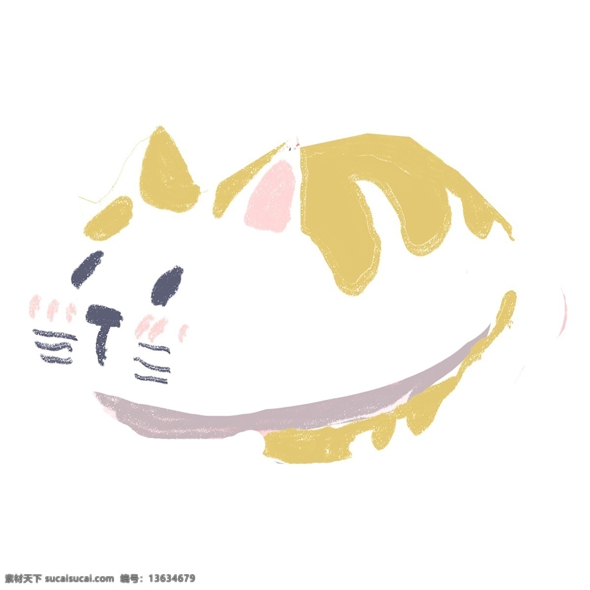 手绘 猫咪 动物 卡通 透明 插画 透明素材 装饰图案 宠物