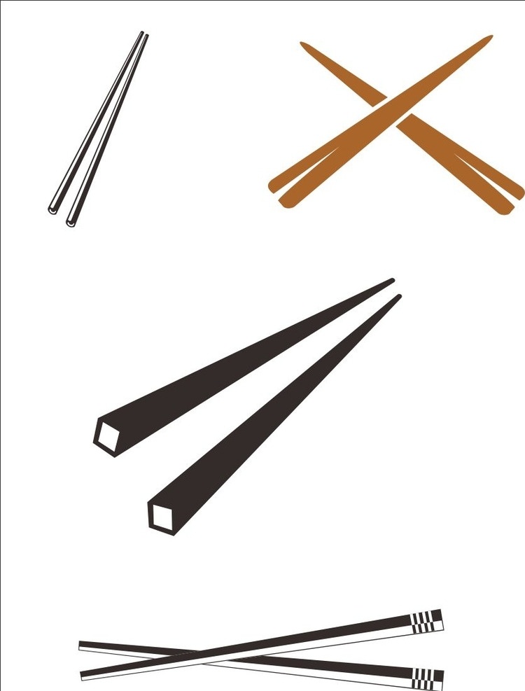 矢量筷子 餐具 矢量 碗筷 筷子生活用品 筷子设计 筷子剪影 生活百科 生活用品