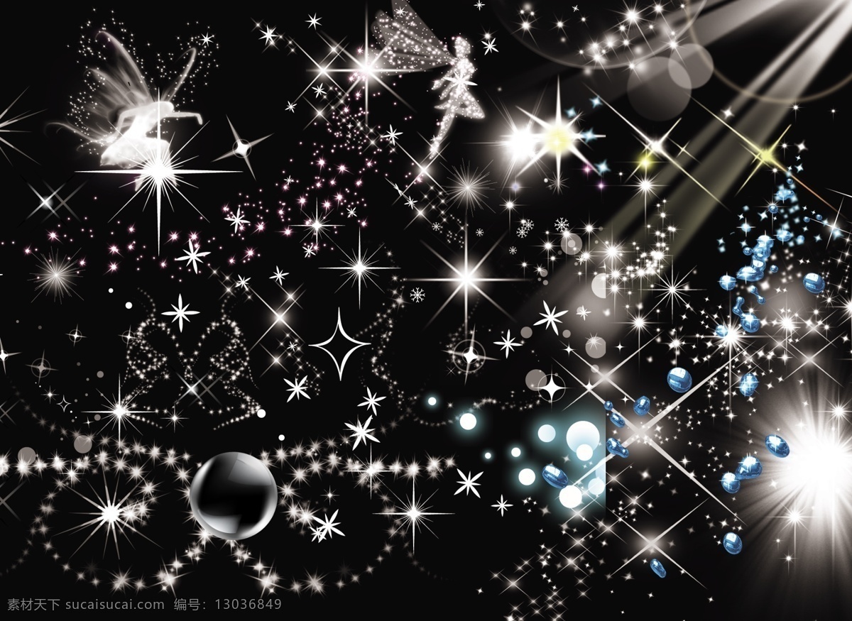 星光天使 星光 天使 高光 亮点 光线 矢量素材 分层