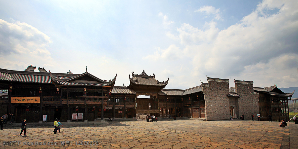 濯水古镇 濯水 古镇 古建筑 白云 建筑 乌云 蓝天 国内旅游 旅游摄影