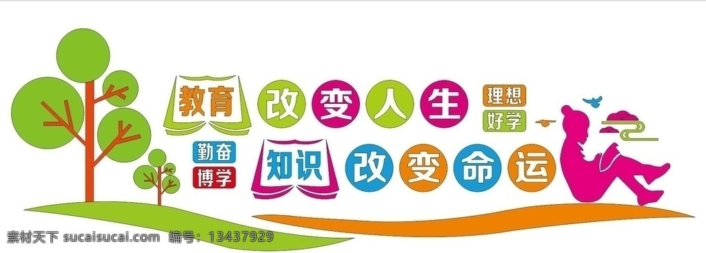 教育 改变 人生 校园文化 文化墙 形象墙 造型 雕刻