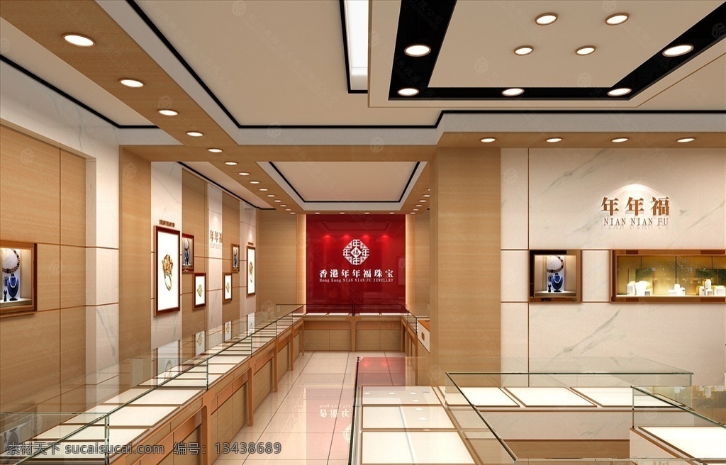 义乌 廿 三 里 年年 福 珠宝专卖店 珠宝展厅 珠宝卖场 珠宝 黄金 钻石 铂金 佐卡伊 珠宝柜台 珠宝展柜 3d作品 max 珠宝店设计 3d设计 展示模型