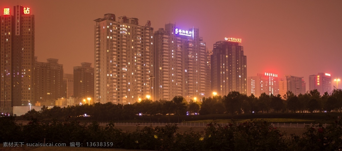 夜景高楼 高楼 夜景 郑州夜景 楼群 郑东新区 建筑景观 自然景观