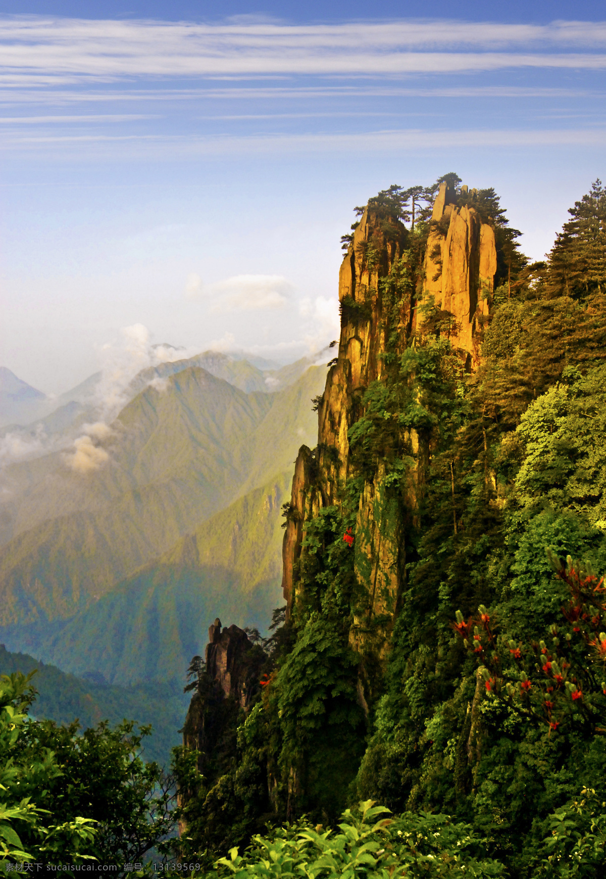 萍乡武功山 萍乡 武功山 风景 夫妻峰 山景 自然风景 自然景观