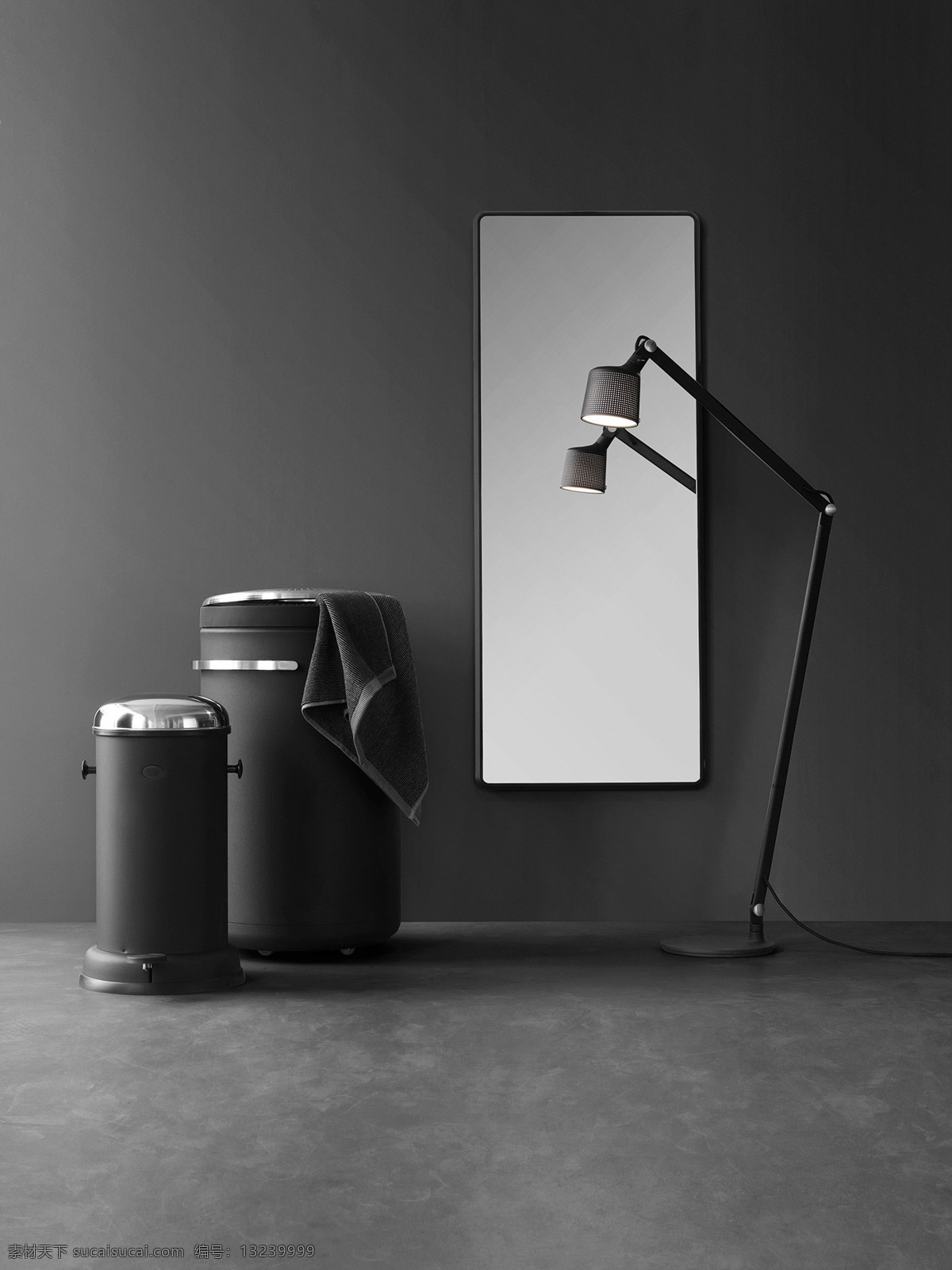 黑色 简洁 家居产品 产品 灯 极简设计 家居 镜子 生活用品