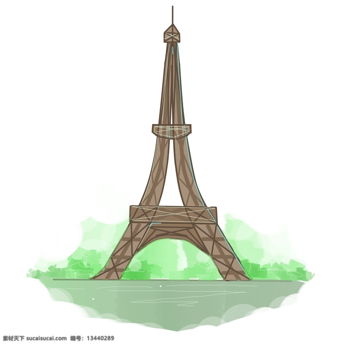 法国 埃菲尔铁塔 插画 法国建筑 插图 建筑 铁塔