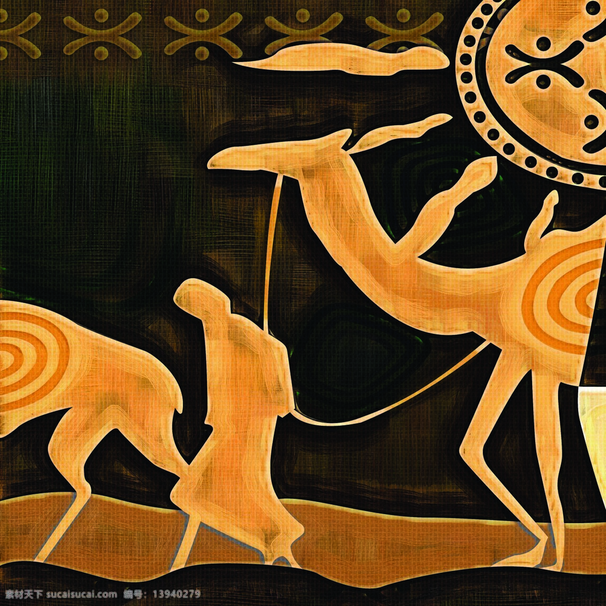 东方 骆驼 无框画 装饰画 挂画 壁画 油画 绘画艺术 书画文字 文化艺术