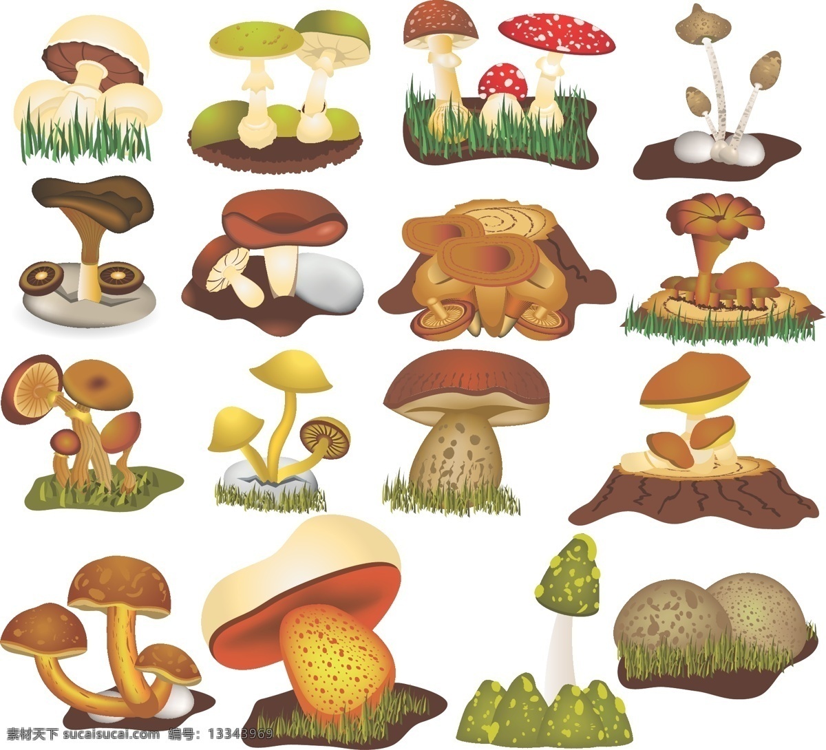 蘑菇免费下载 菌类 蘑菇 香菇 矢量图 其他矢量图