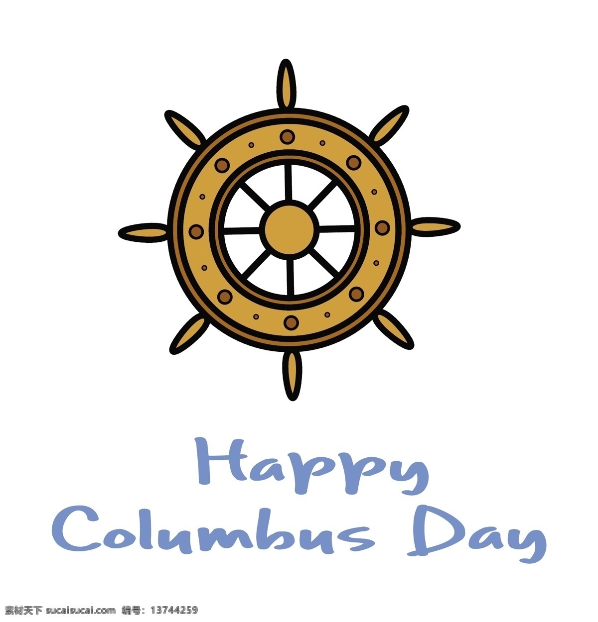 哥伦布 日 船 轮 向量 白色