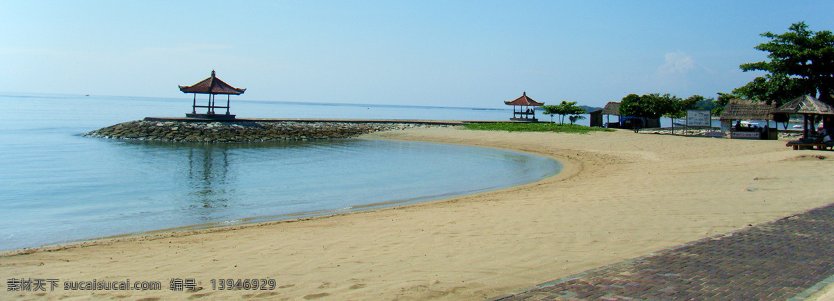 旅游 海景 亭子 背景 banner 青色 天蓝色