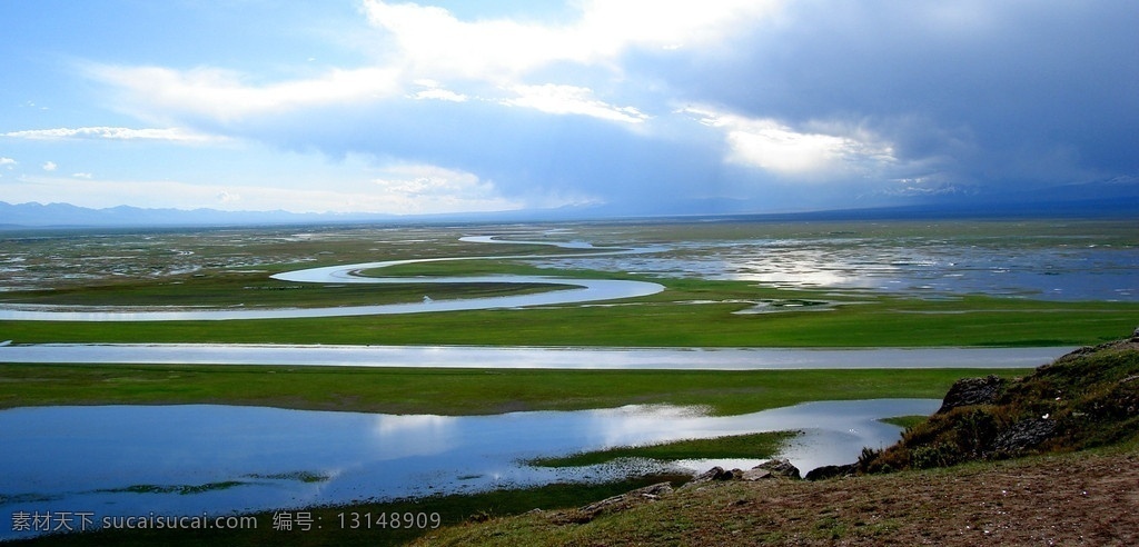 大河风光 大河 河流 蜿蜒 湿地 草原 平原 生态 大自然 蓝天白云 自然美景 自然风景 自然景观