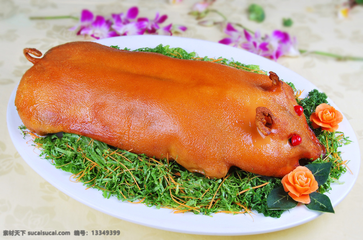 全体化皮乳猪 猪 乳猪 烤乳猪 蒸乳猪 餐饮美食 传统美食