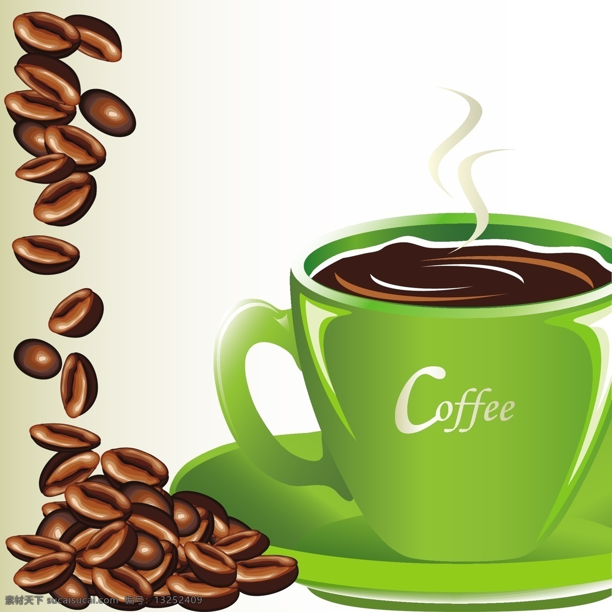 coffee 杯子 餐饮美食 咖啡 咖啡杯 咖啡豆 矢量 生活百科 模板下载 矢量图 日常生活