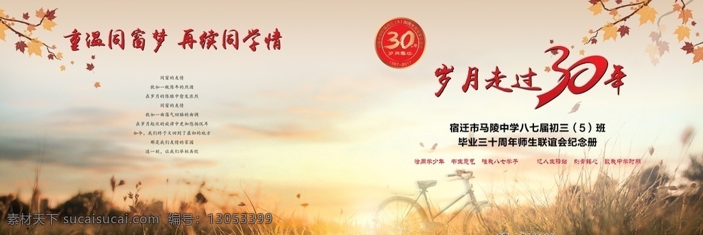 纪念册封面 画册封面 30年 30周年 校庆30年 聚会 同学聚会 毕业 师生联谊 毕业季 纪念30年 最近设计的 画册设计