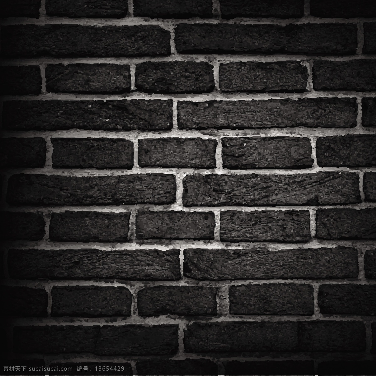 黑色 砖瓦 墙 背景 矢量图 砖瓦墙 创意 简约